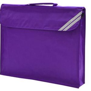 Badsley Primary Junior dispatch School Book Bag with Logo - Purple