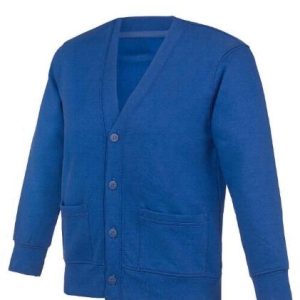 Broom Valley School Cardigan With Logo - Royal Blue