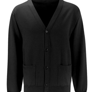Dalton Fuljambe School Cardigan wWth Logo - Black
