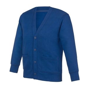 Ferham School Cardigan With Logo - Royal Blue