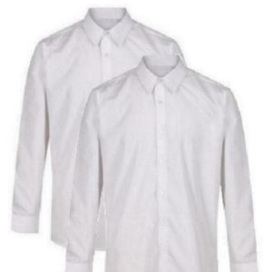 Fir Vale Academy Boys Long Sleeved Shirts - White