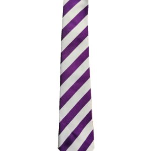 Fir Vale Tie - Silver & Purple