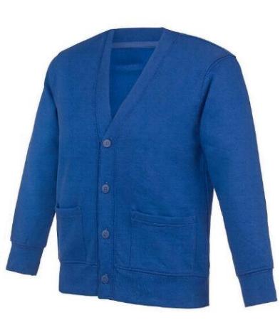 Hilton School Cardigan With Logo - Royal Blue