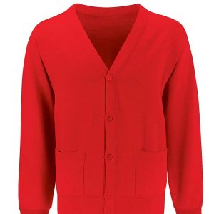 Rosehill Ryecroft Plain School Cardigan - Red