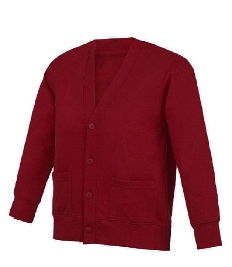 Whiston Worrygoose Cardigan With Logo - Maroon