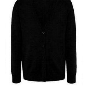 Winterhill Knitted Cardigan With Logo - Black