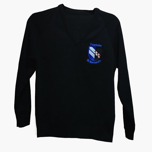St Bernards School Jumper - FOUNTAINS - Black