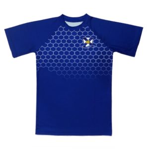 Wales High Indoor PE Top - Rolo - Royal/White