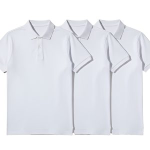 3 pack of plain white polo shirts