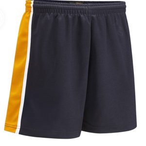 Saint Pius X school PE shorts with School logo