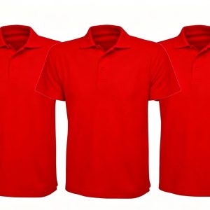St Joseph's school Polo x3 with logo_Red