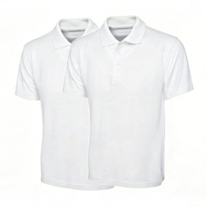 St Joseph's school Polo x2 with logo_White